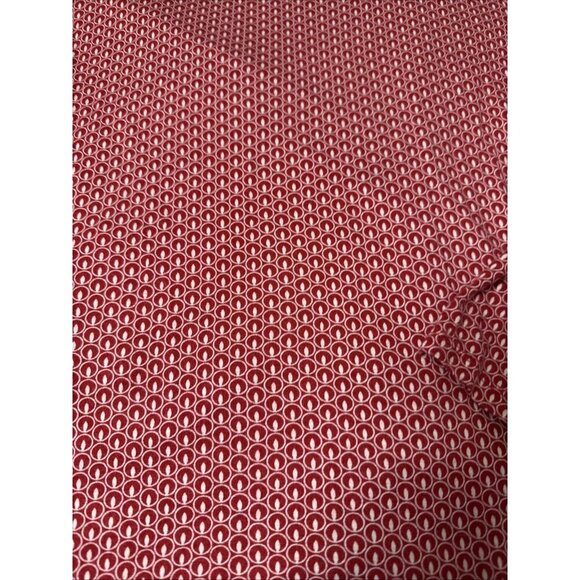 Talbots Medium ￼ Petite Top Red White Cross over Bust 3/4 Sleeve Stretch - Picture 5 of 7